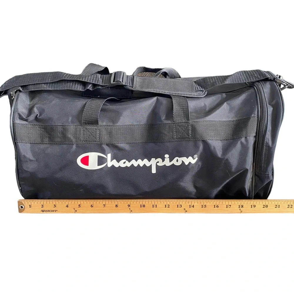Champion Vintage Vancouver Grizzlies Duffle Bag NBA Basketball Travel 90s Black